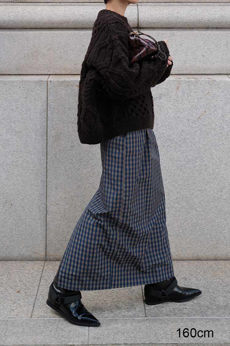 ケーブルハンドニット（ブラウン） | MACHATT ONLINE STORE