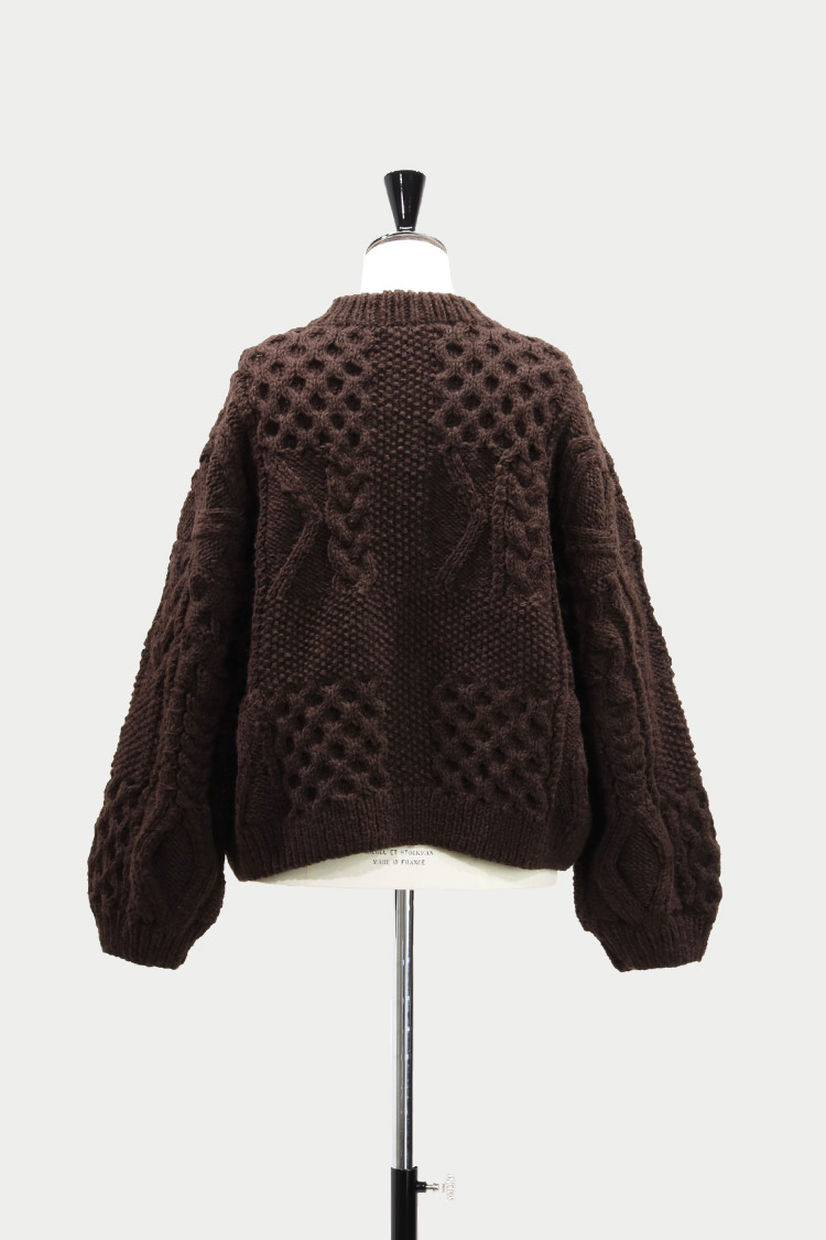 新品♡MACHATT♡ ケーブルハンドニット ケーブルハンドニット（ブラウン） | MACHATT ONLINE STORE