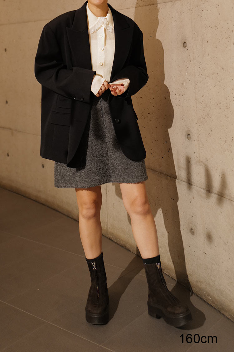 ブークレミニスカート（グレー） | MACHATT ONLINE STORE