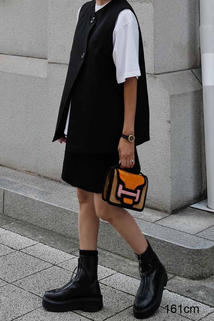 ブークレミニスカート（ブラック） | MACHATT ONLINE STORE