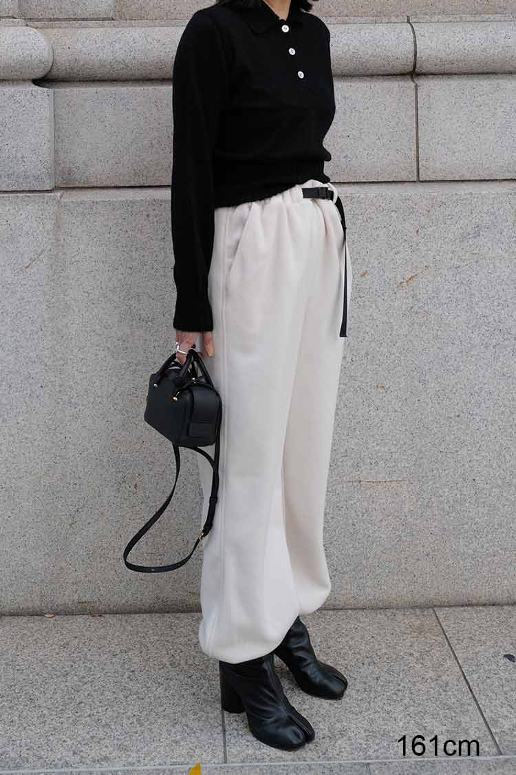 machatt フリースパンツ（アイボリー）