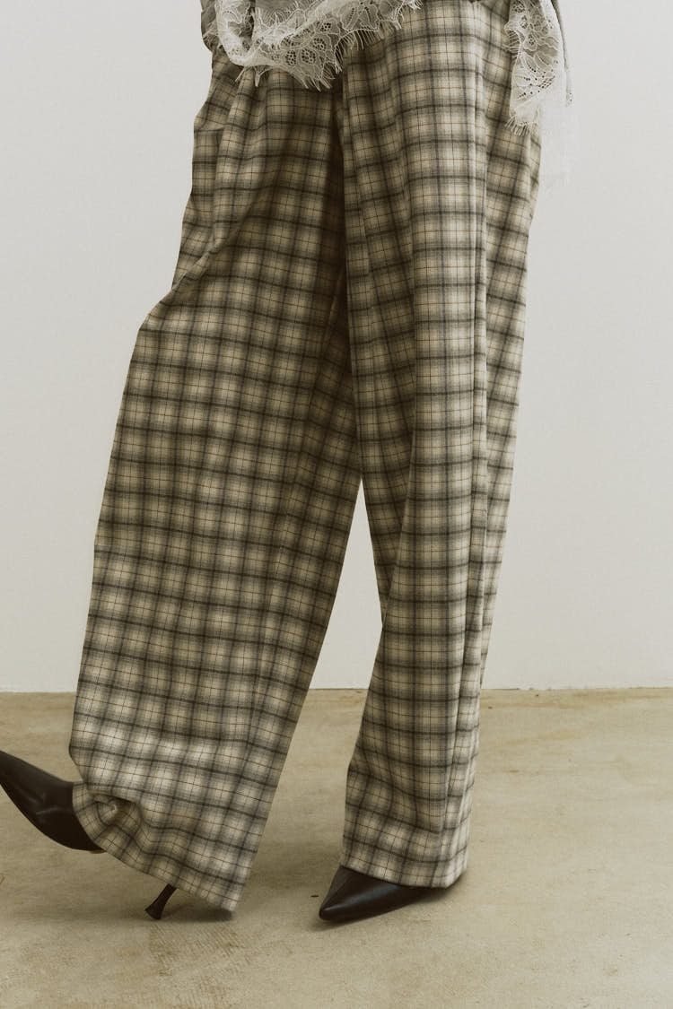 チェックワイドパンツ | MACHATT ONLINE STORE