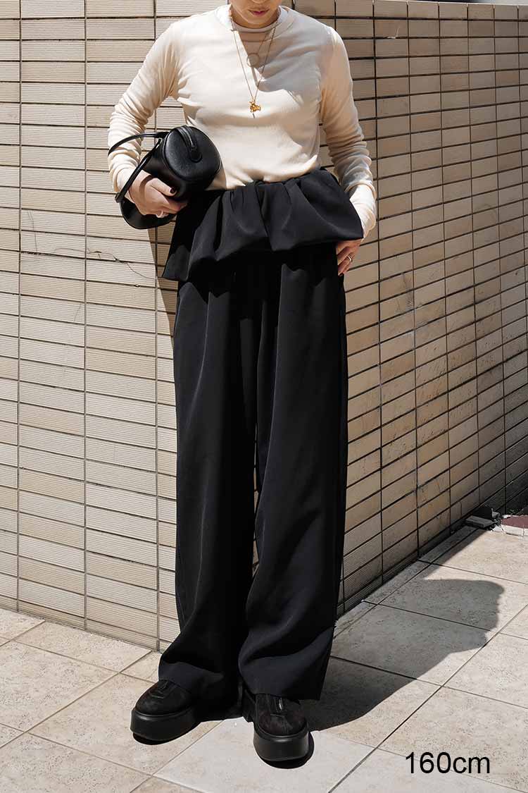 ペプラムパンツ（ブラック） | MACHATT ONLINE STORE