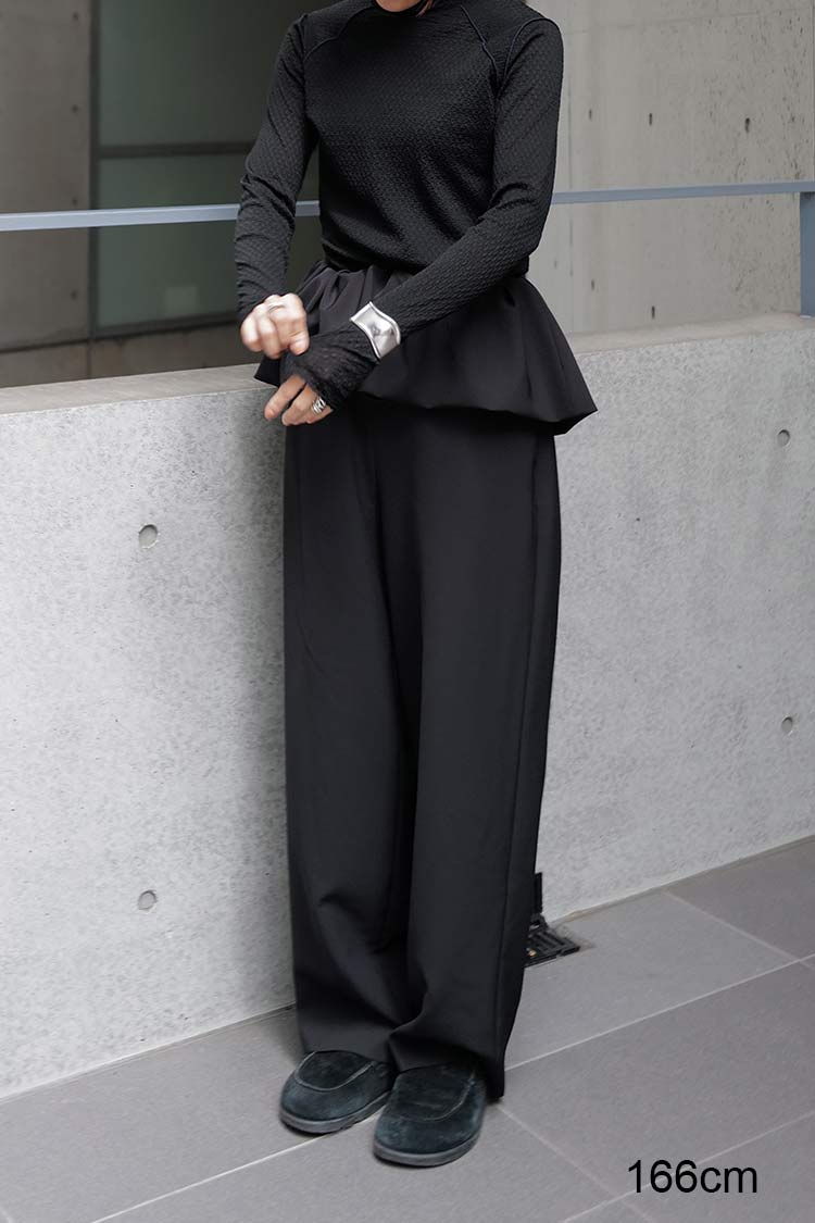 ペプラムパンツ（ブラック） | MACHATT ONLINE STORE