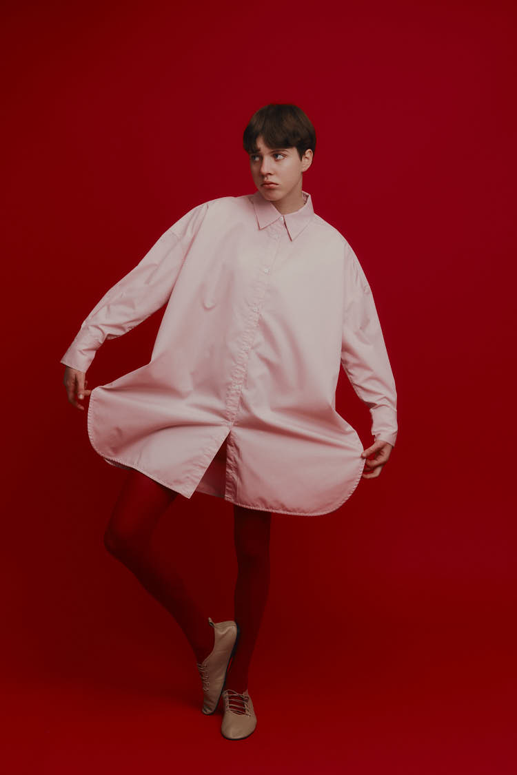 ストライプドビーシャツ（ピンク） | MACHATT ONLINE STORE