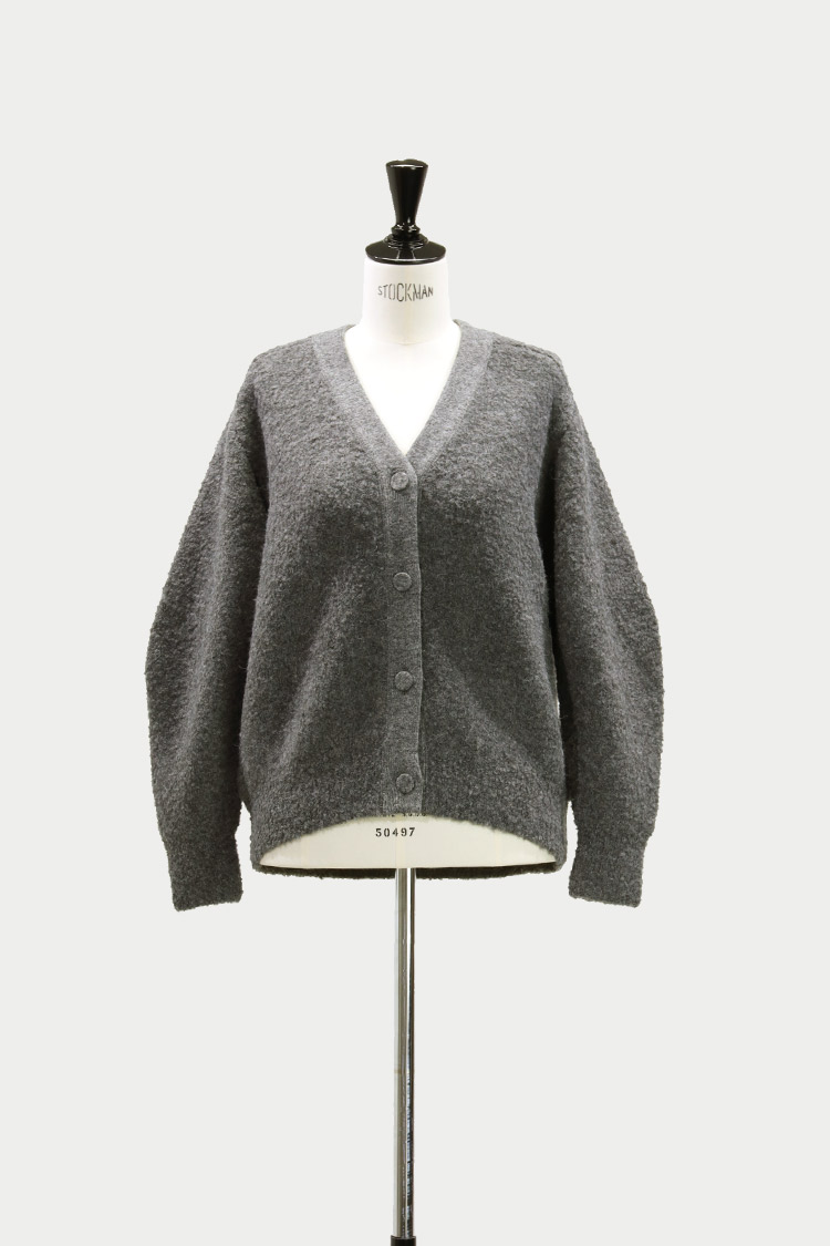 【最終価格】machattマチャット ブークレカーディガン（グレー） ブークレカーディガン（グレー） | MACHATT ONLINE STORE