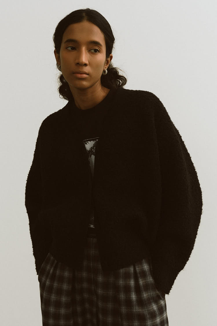 ブークレカーディガン（ブラック） | MACHATT ONLINE STORE