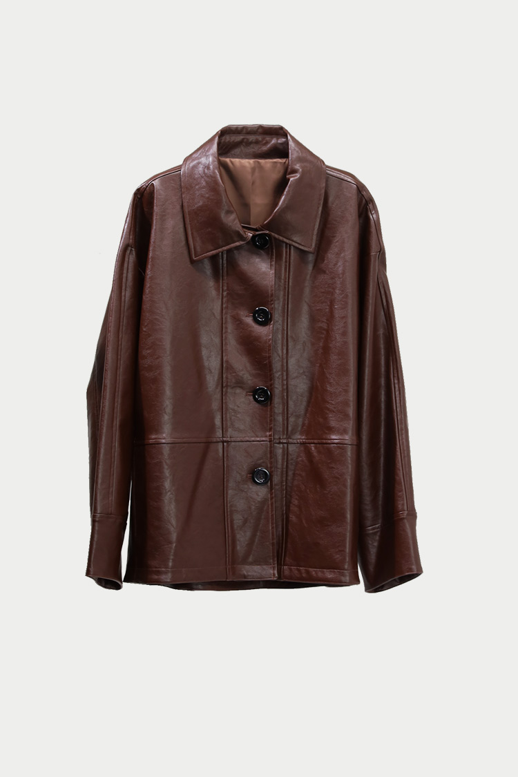 ★新品未使用タグ付き★ MACHATT マチャット　エコレザージャケット エコレザージャケット（ブラウン） | MACHATT ONLINE STORE