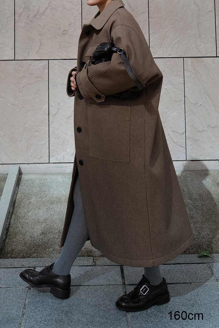 OHGA オーガ　ボンディングコート　グレー　mサイズ グレー ロングコート Mサイズ OHGA オーガ ボンディングコート