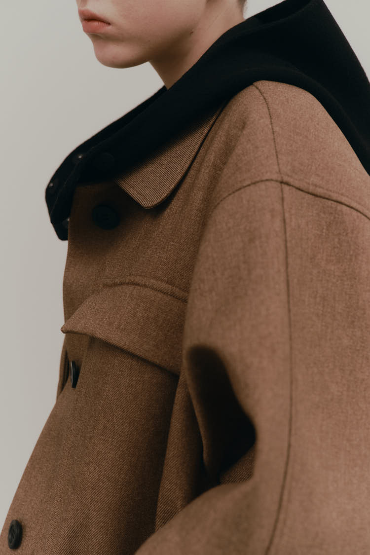 ボンディングオーバーコート（ブラウン） | MACHATT ONLINE STORE