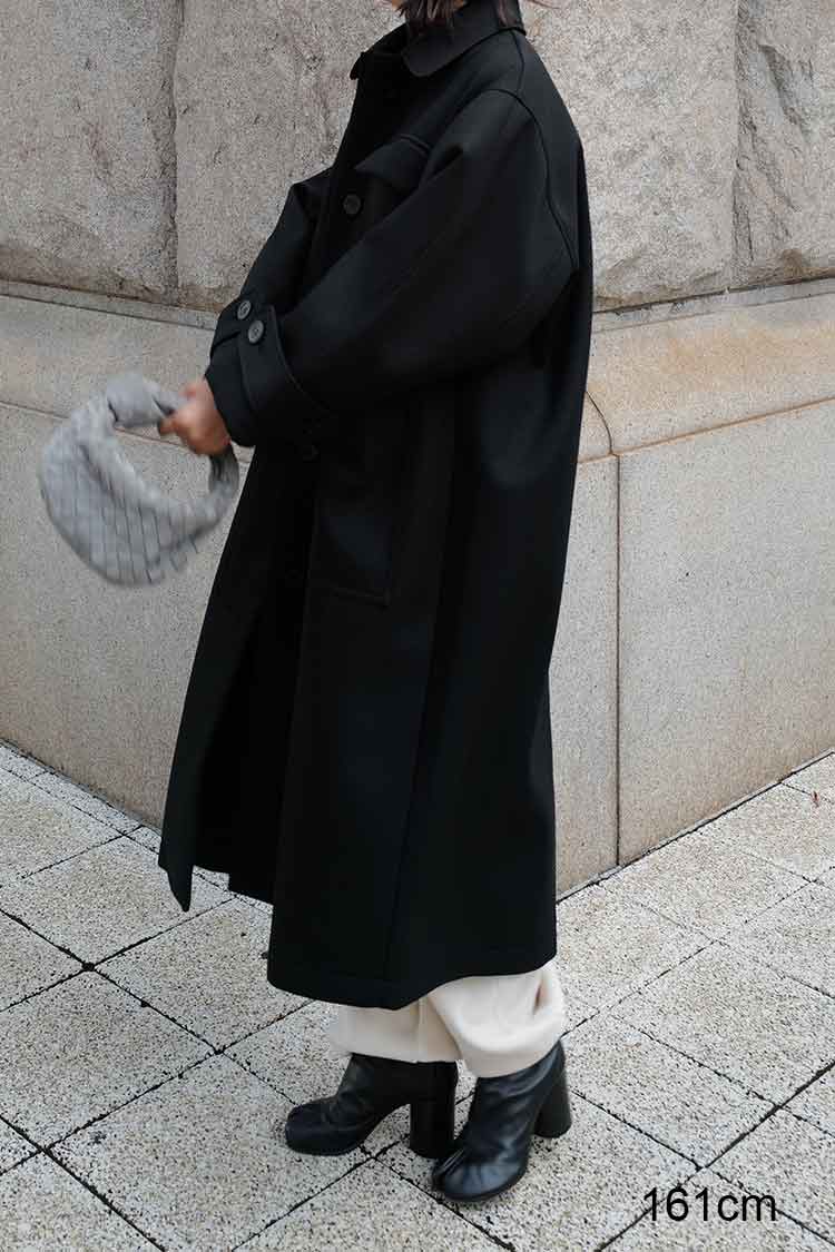 正規品　machatt スタンダードオーバーコート ボンディングオーバーコート（ブラック） | MACHATT ONLINE STORE