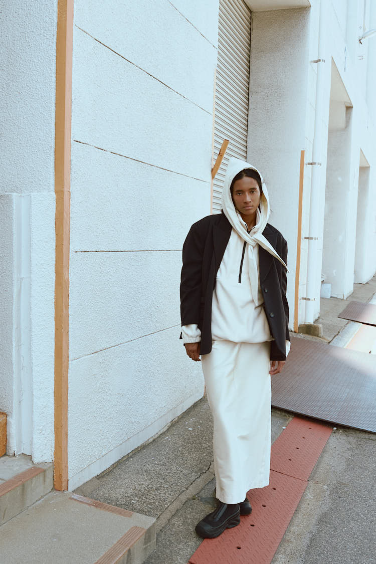 パファーフードスカーフ（アイボリー） | MACHATT ONLINE STORE