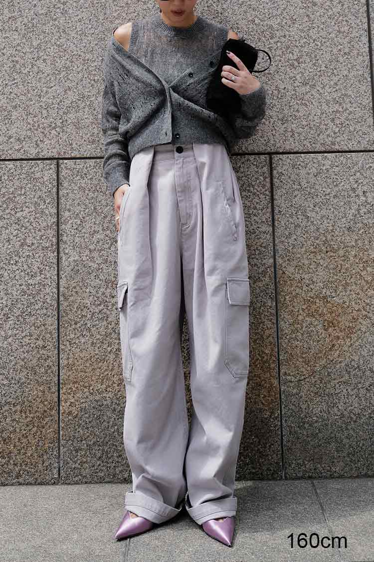 クラッシュモヘアウールカーディガン（グレー） | MACHATT ONLINE STORE