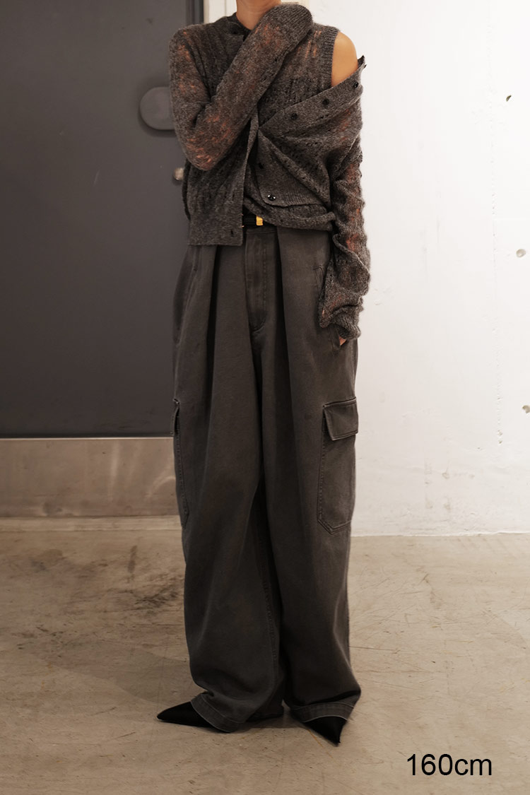 クラッシュモヘアウールカーディガン（グレー） | MACHATT ONLINE STORE