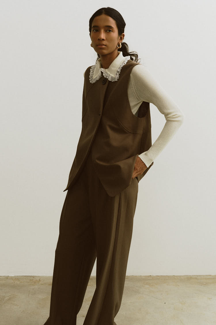 エラスティックベスト（ブラウン） | MACHATT ONLINE STORE