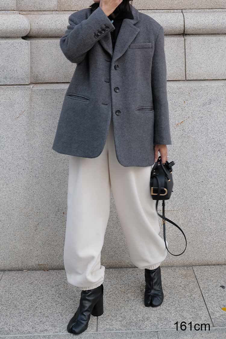 ウールテーラードジャケット（グレー） | MACHATT ONLINE STORE