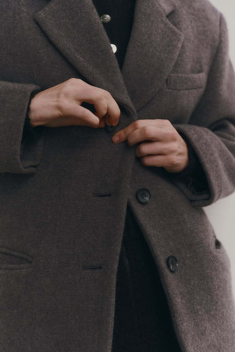 ウールテーラードジャケット（グレー） | MACHATT ONLINE STORE