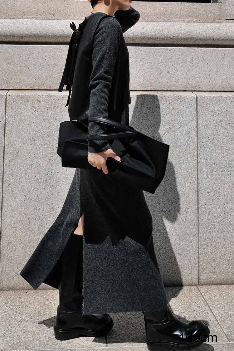 ニットロングドレス（グレー） | MACHATT ONLINE STORE