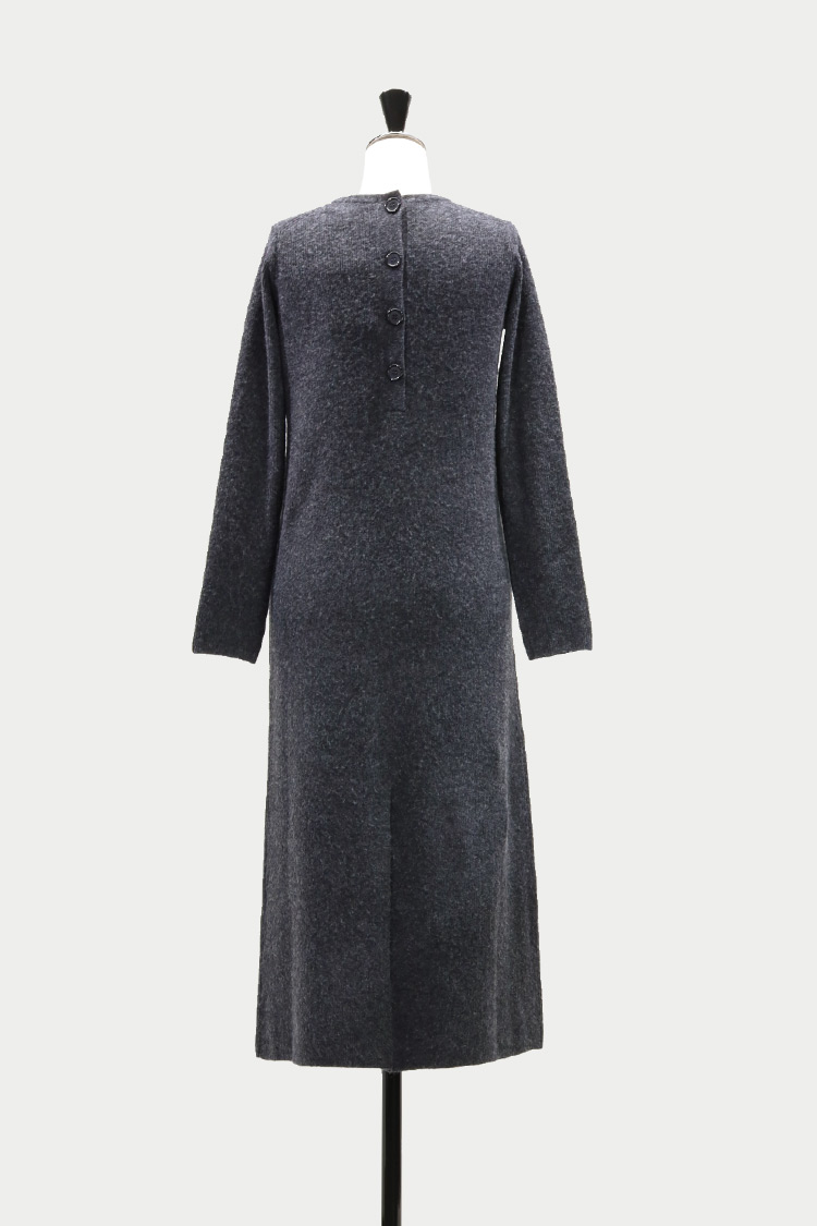 ニットロングドレス（グレー） | MACHATT ONLINE STORE