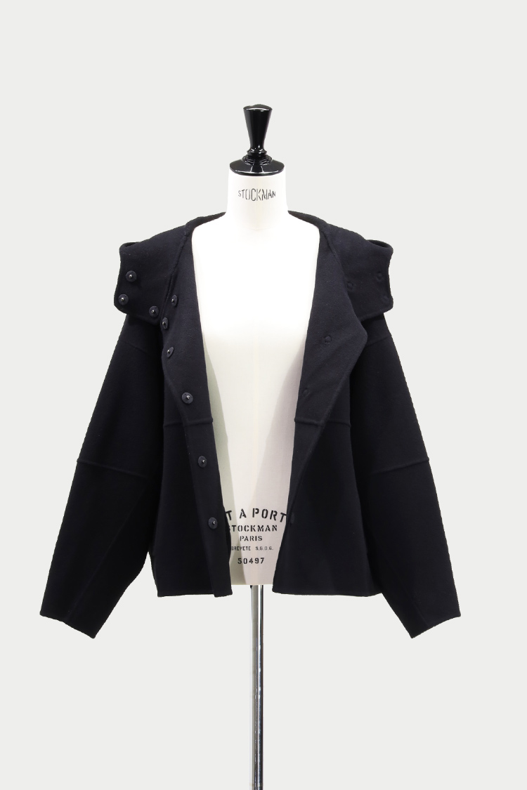 リバーウールフーディー（ブラック） | MACHATT ONLINE STORE