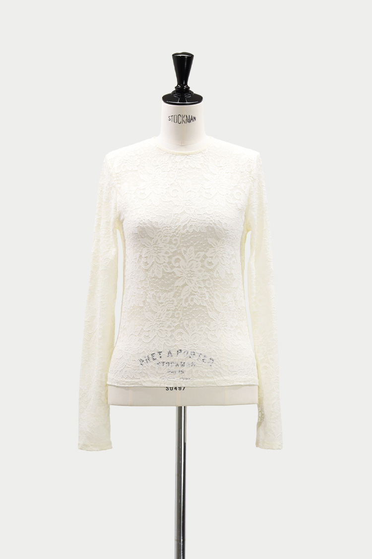 【正規品】Machatt マチャットヘムレースロンTホワイト白新品 MACHATT レースTシャツ 白 Machatt マチャット ヘムレースロンT