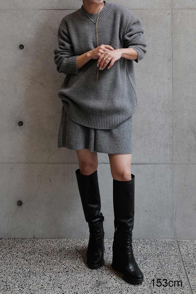 ラムズウールニット（グレー） | MACHATT ONLINE STORE