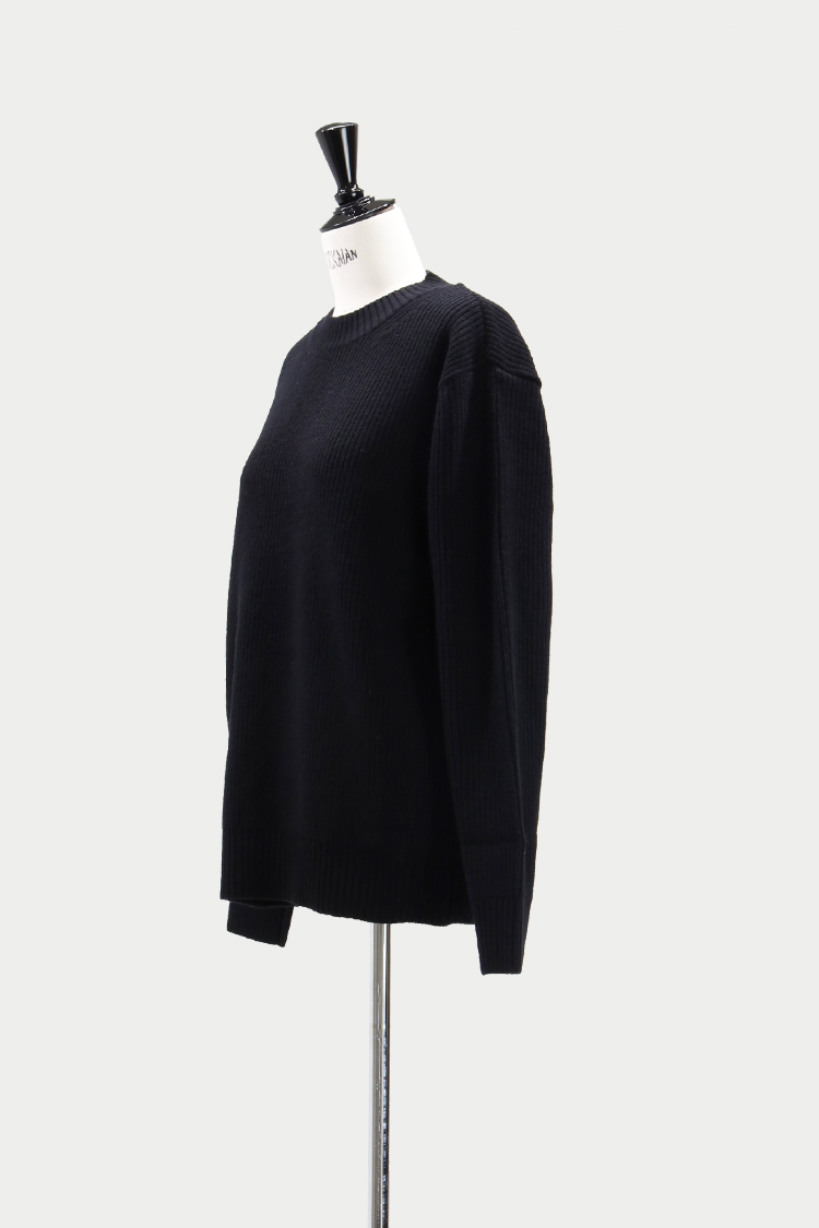 MACHATT 24AW ラムズウールローゲージニット ブラック ラムズウールニット（ブラック） | MACHATT ONLINE STORE
