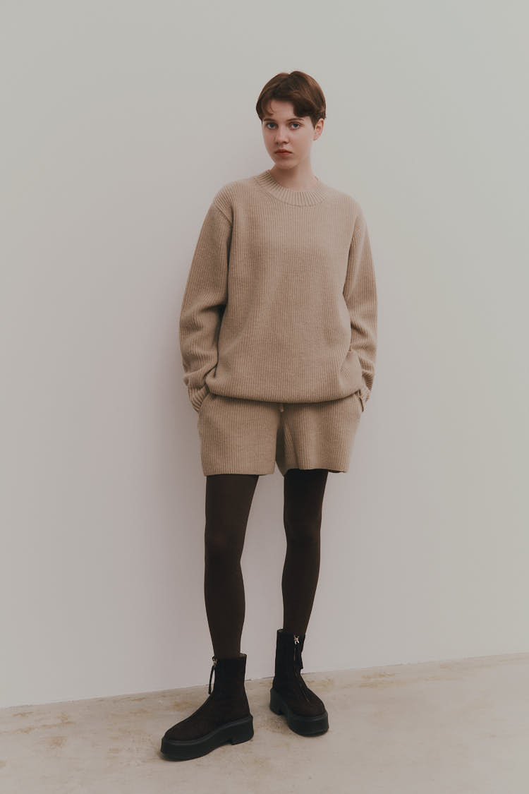 ラムズウールショートパンツ（ベージュ） | MACHATT ONLINE STORE