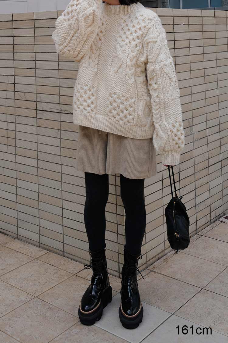 ラムズウールショートパンツ（ベージュ） | MACHATT ONLINE STORE