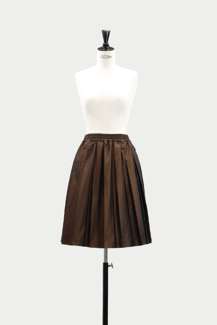 MACHATT タフタプリーツスカート タフタプリーツスカート（ブラウン） | MACHATT ONLINE STORE