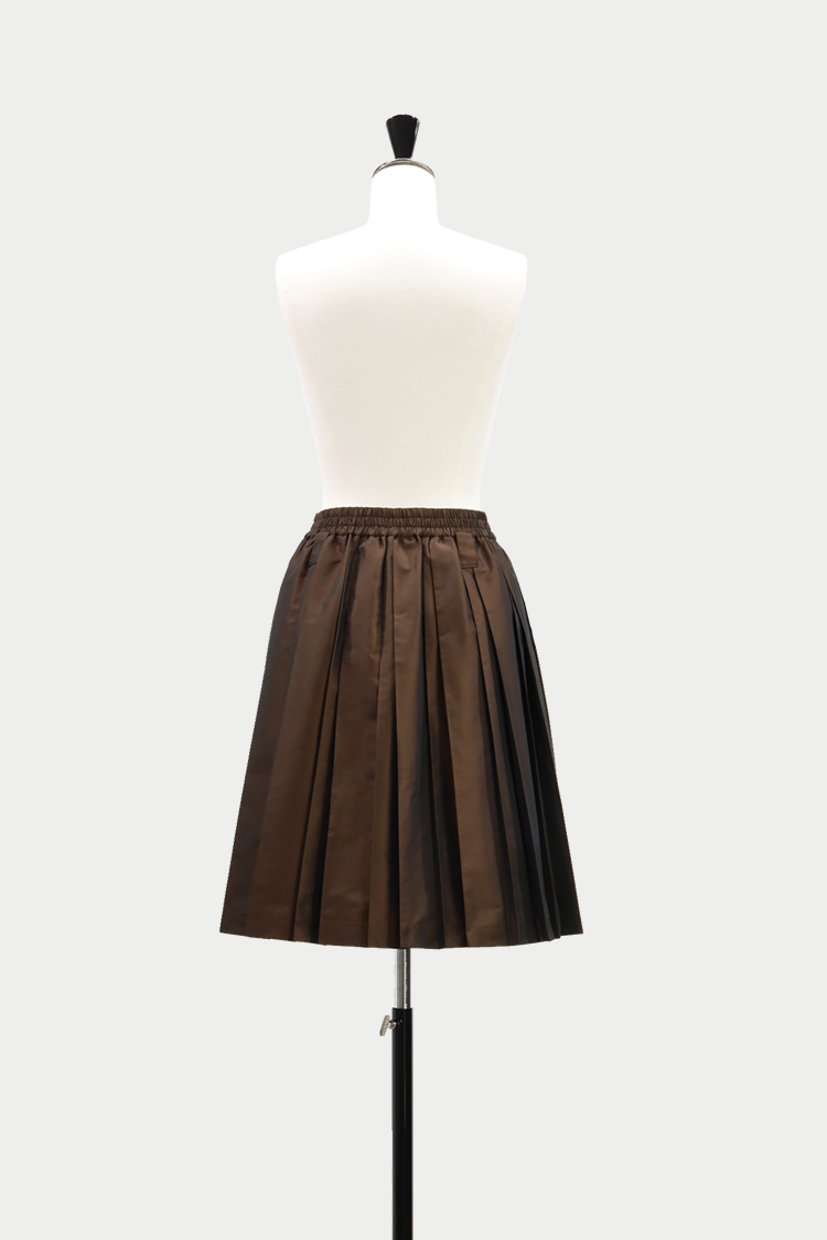 MACHATT タフタプリーツスカート タフタプリーツスカート（ブラウン） | MACHATT ONLINE STORE