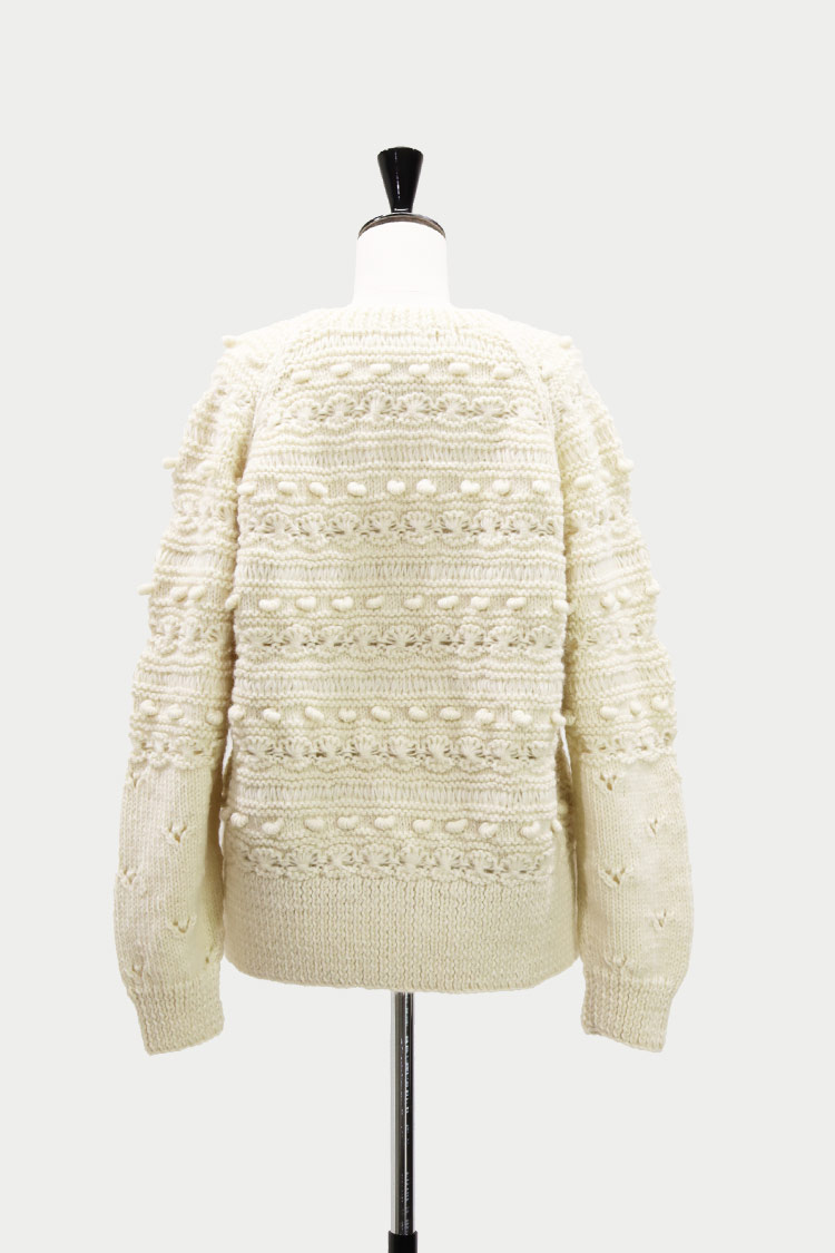 ウールハンドニットカーディガン（アイボリー） | MACHATT ONLINE STORE