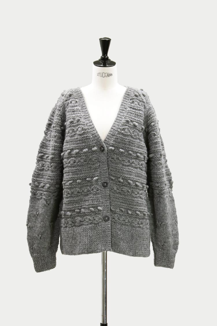 ウールハンドニットカーディガン（グレー） | MACHATT ONLINE STORE