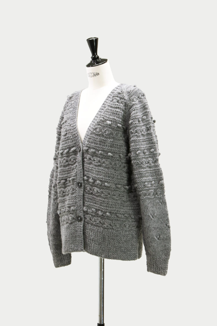 ウールハンドニットカーディガン（グレー） | MACHATT ONLINE STORE