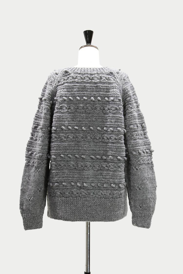 ウールハンドニットカーディガン（グレー） | MACHATT ONLINE STORE