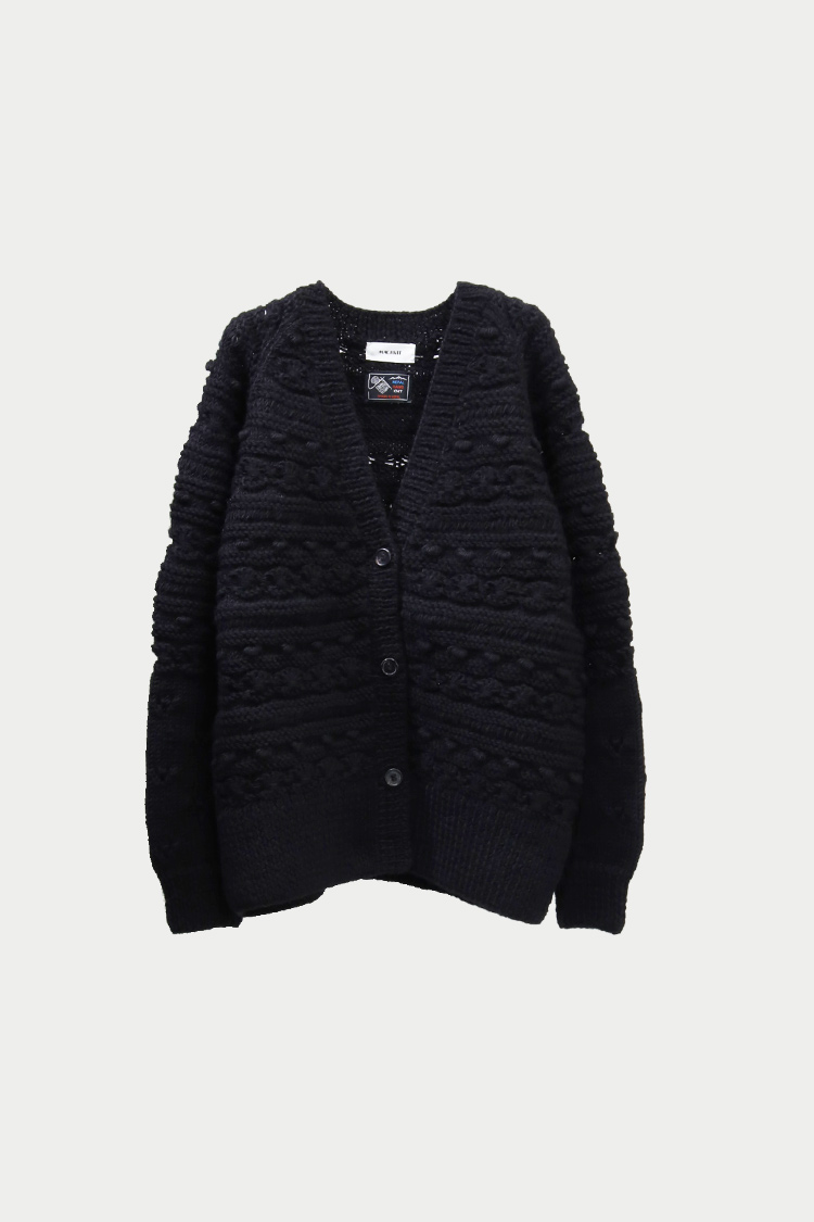 ウールハンドニットカーディガン（ブラック） | MACHATT ONLINE STORE