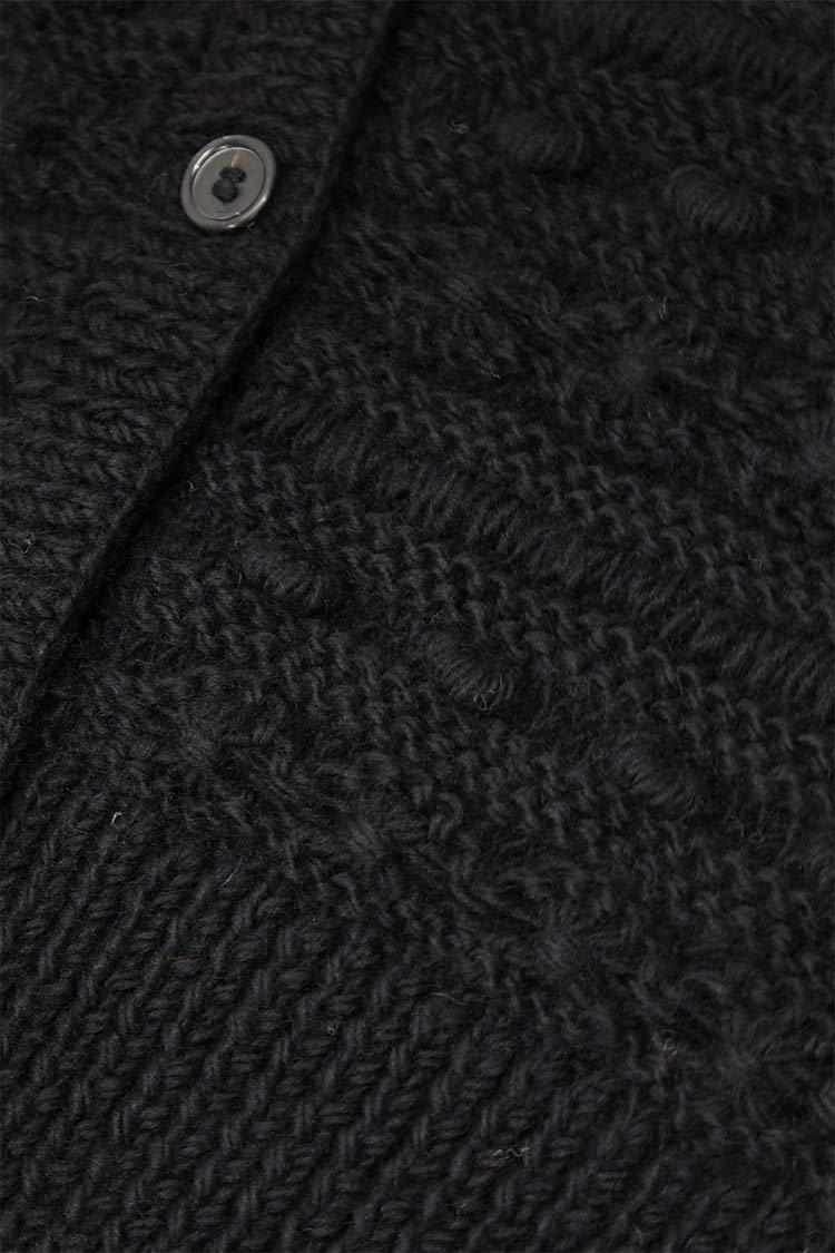 ウールハンドニットカーディガン（ブラック） | MACHATT ONLINE STORE