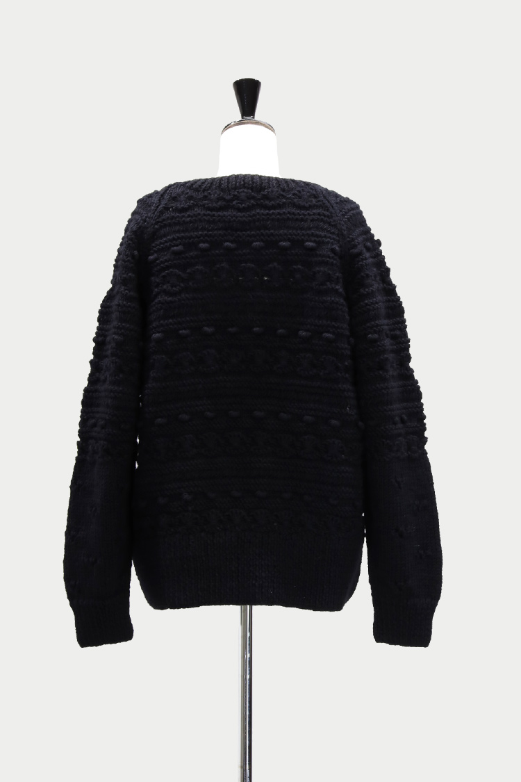 ウールハンドニットカーディガン（ブラック） | MACHATT ONLINE STORE