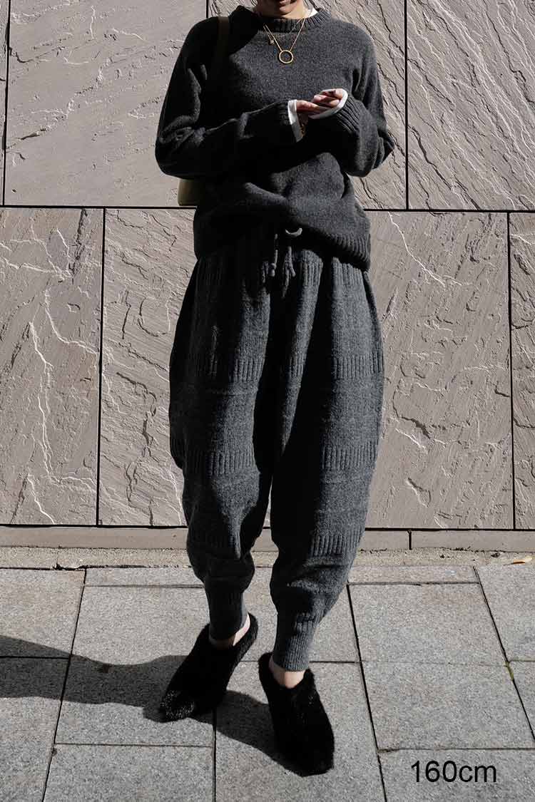 ニットパンツ（グレー） | MACHATT ONLINE STORE