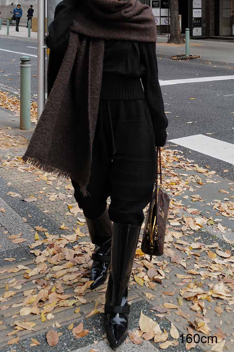 ニットパンツ（ブラック） | MACHATT ONLINE STORE