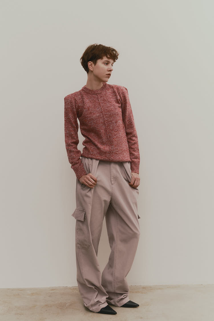 MACHATT マチャット ミックスショルダーニット ショルダーミックスニット | MACHATT ONLINE STORE