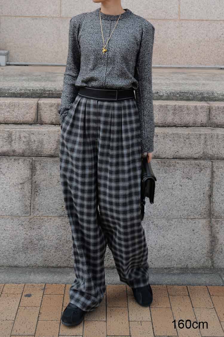 ショルダーミックスニット（ブラック） | MACHATT ONLINE STORE