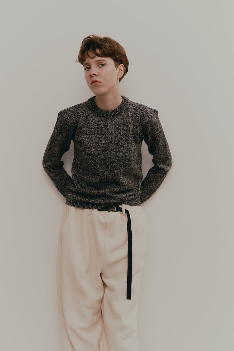 マチャット　machatt ショルダーミックスニット　ブラック　新品 ショルダーミックスニット（ブラック） | MACHATT ONLINE STORE