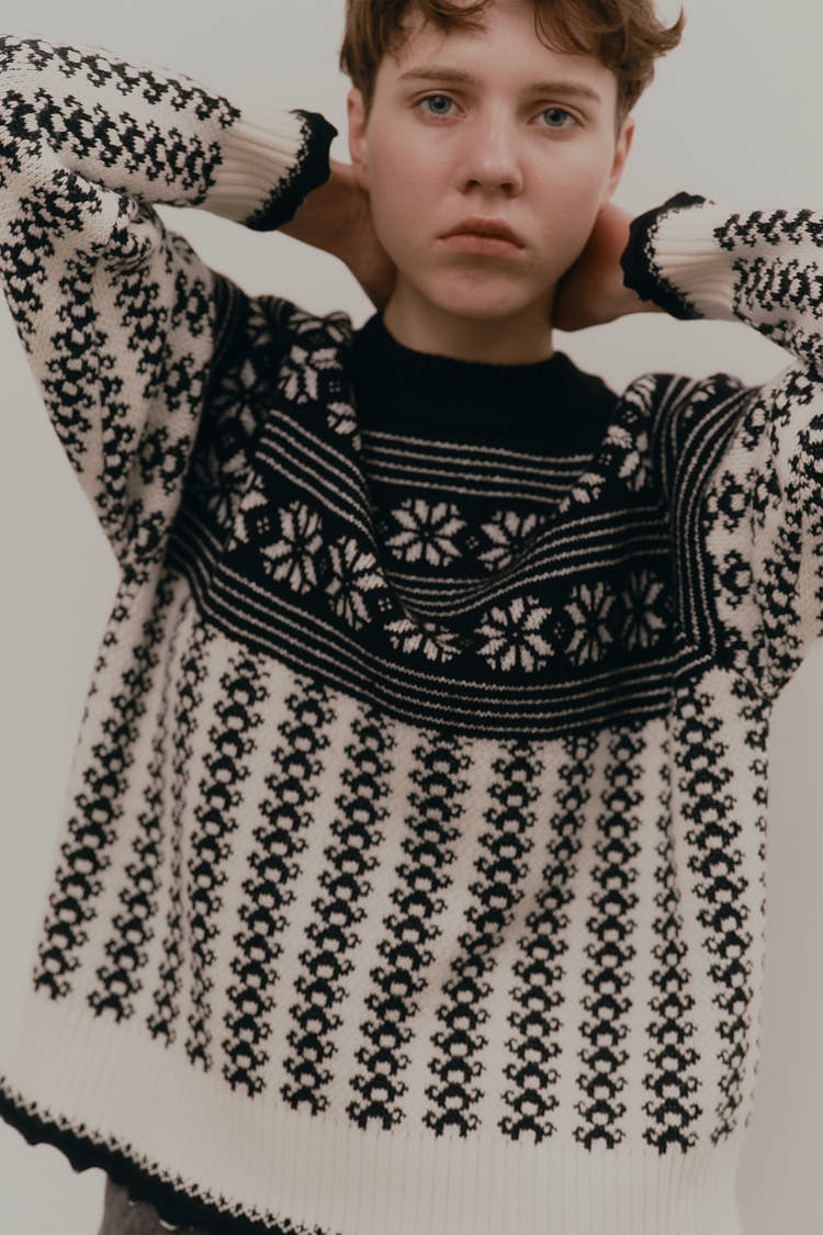 ノルディックジャガードニット（ブラック） | MACHATT ONLINE STORE