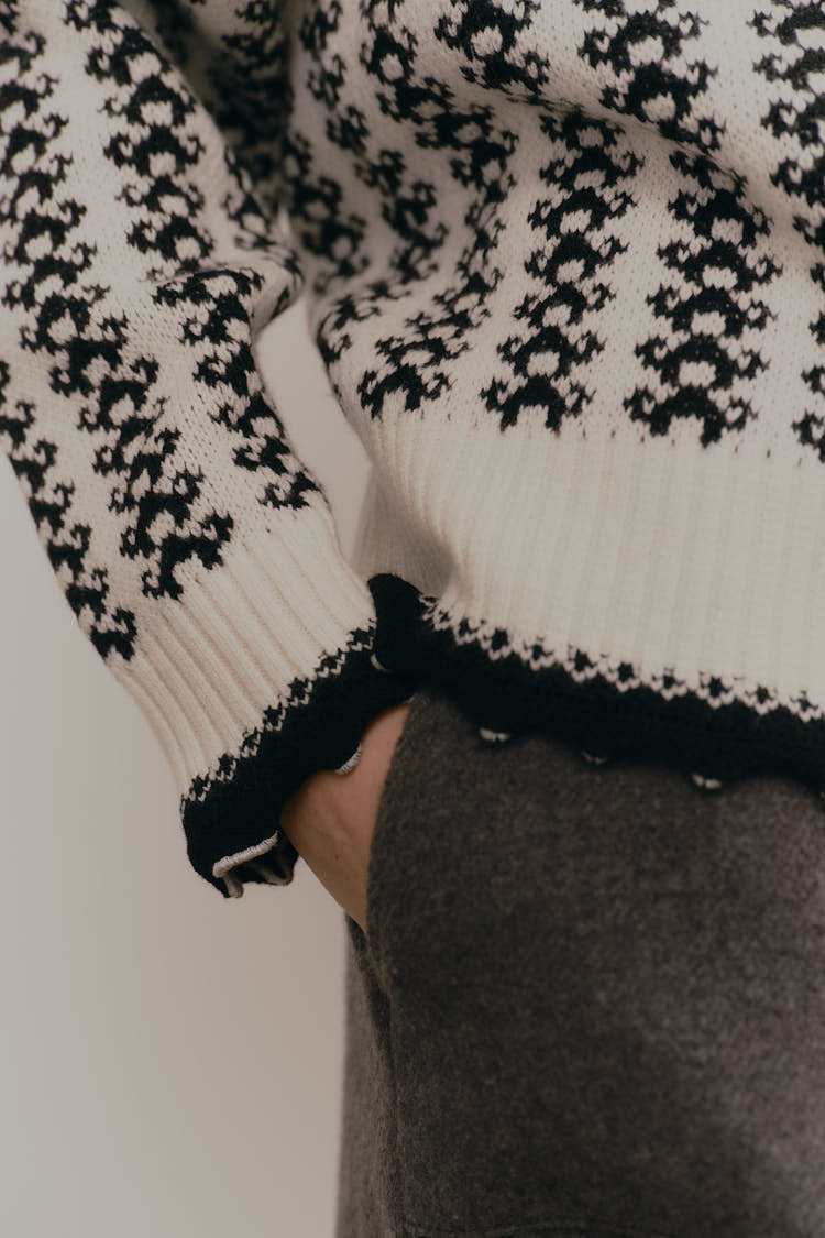 ノルディックジャガードニット（ブラック） | MACHATT ONLINE STORE