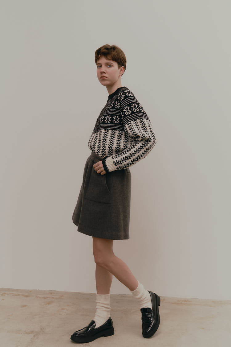 ノルディックジャガードニット（ブラック） | MACHATT ONLINE STORE