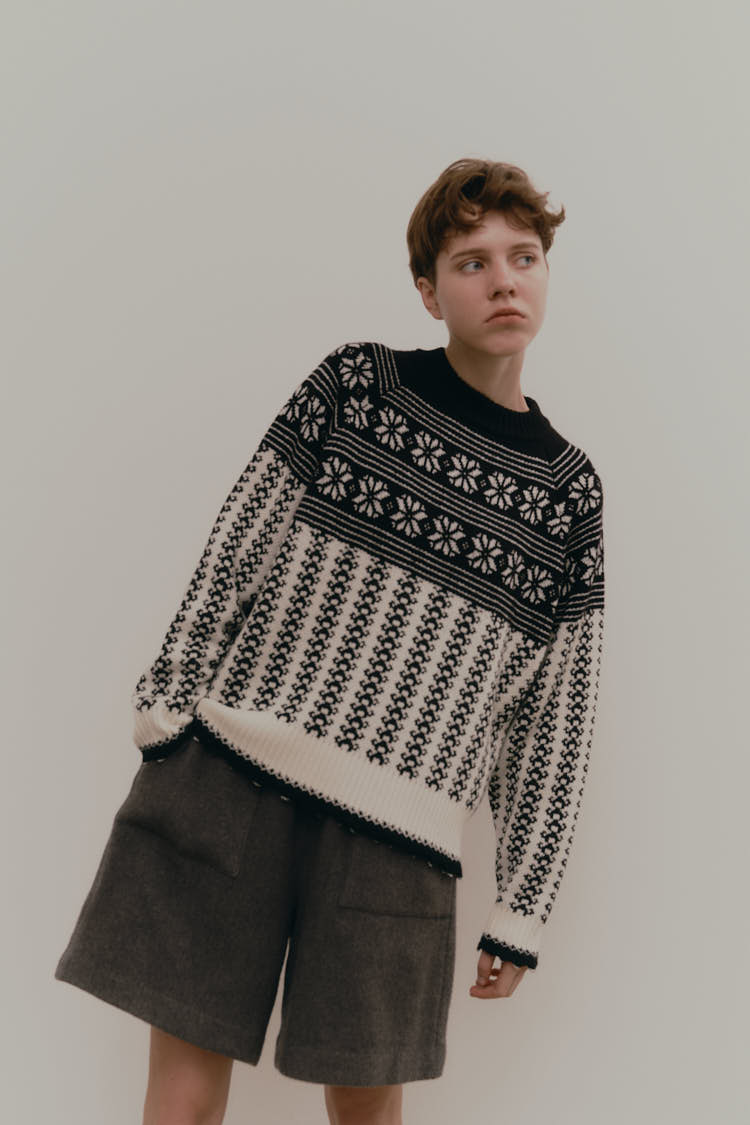 ノルディックジャガードニット（ブラック） | MACHATT ONLINE STORE