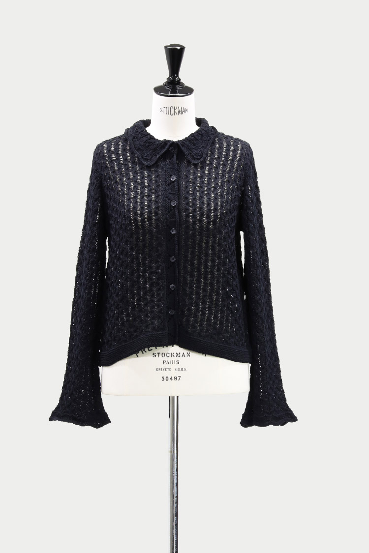 マチャット　クロシェカーディガン　ブラック クロシェレースカーディガン | MACHATT ONLINE STORE
