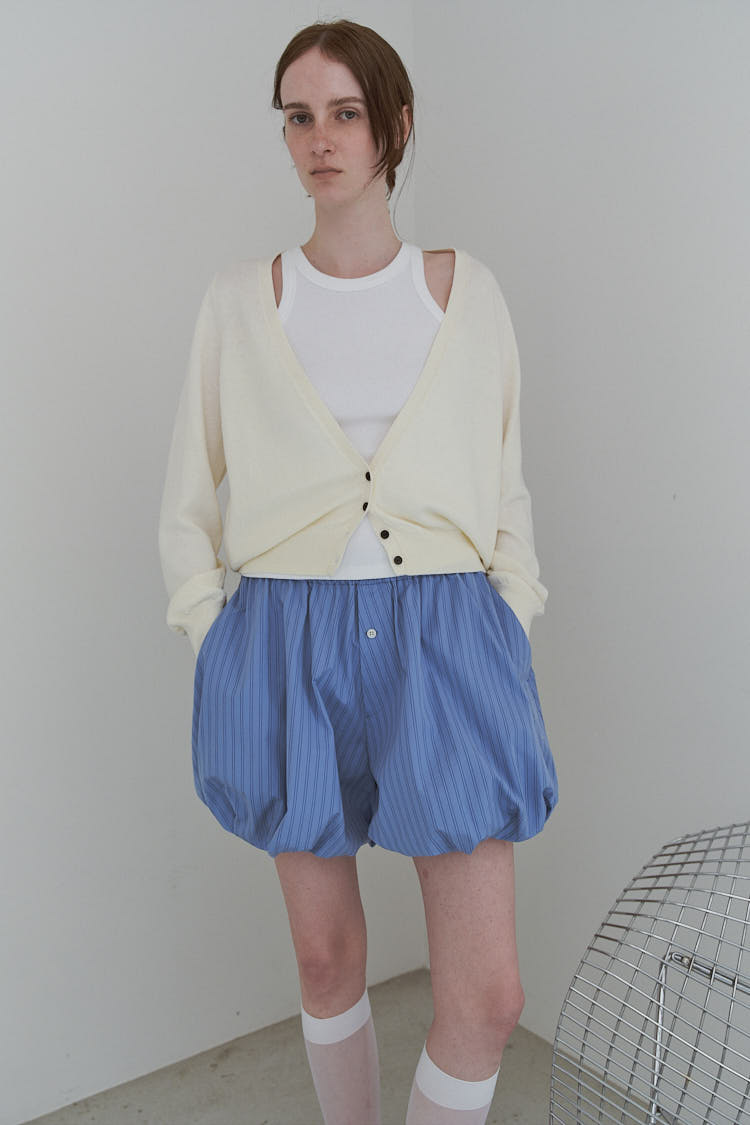 PLEATS PLEASE ストライプ バルーンショートパンツ ストライプバルーンショートパンツ | MACHATT ONLINE STORE