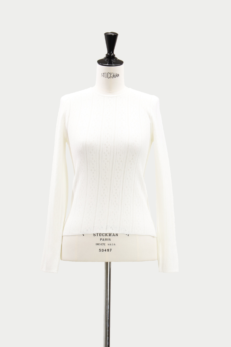 MACHATT アイレットリブトップス　ホワイト　マチャット アイレットリブトップス | MACHATT ONLINE STORE